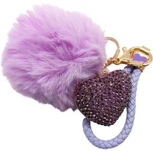 Pom Pom Keychain Faux Fur Car Key Accessories Wristlet Key Chain